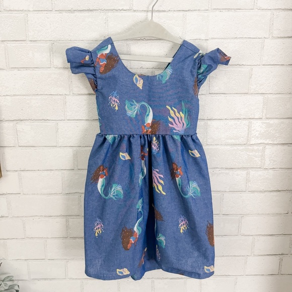 Disney Other - THE LITTLE MERMAID Toddler Girls Chambray Dress